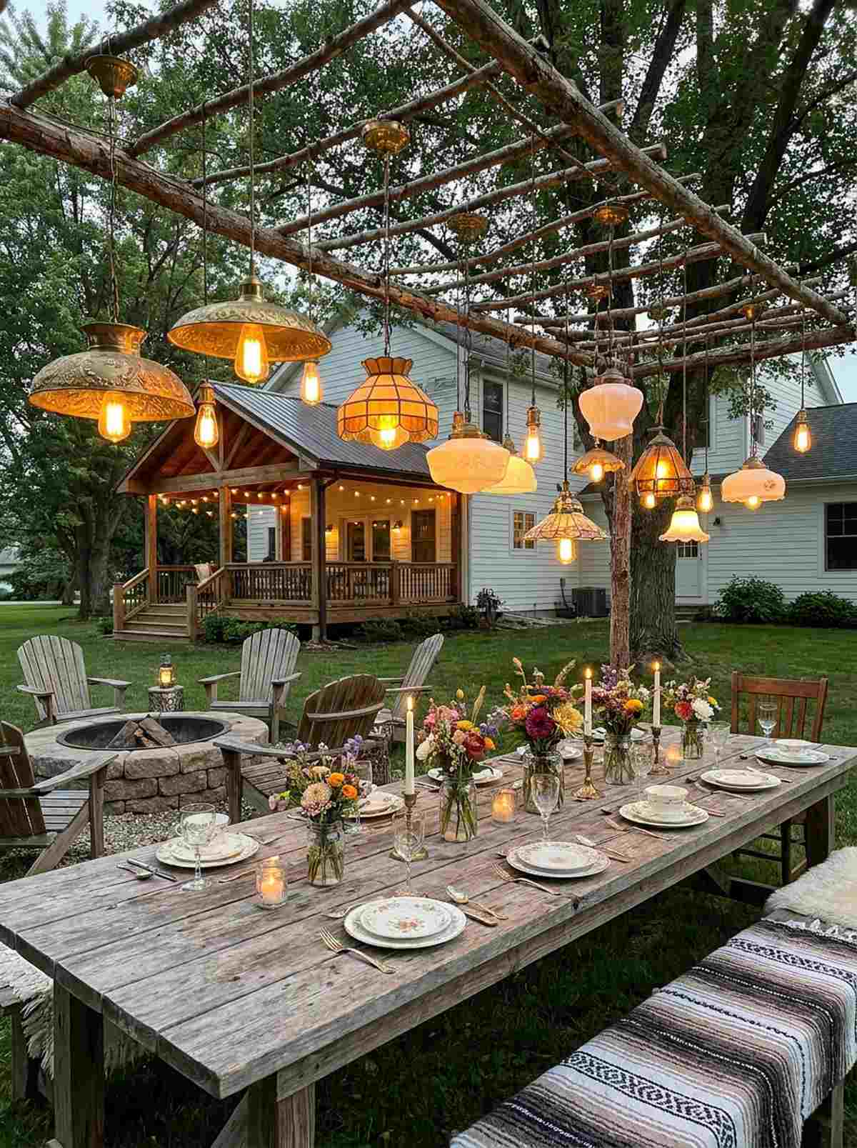 vintage hanging lamp collection