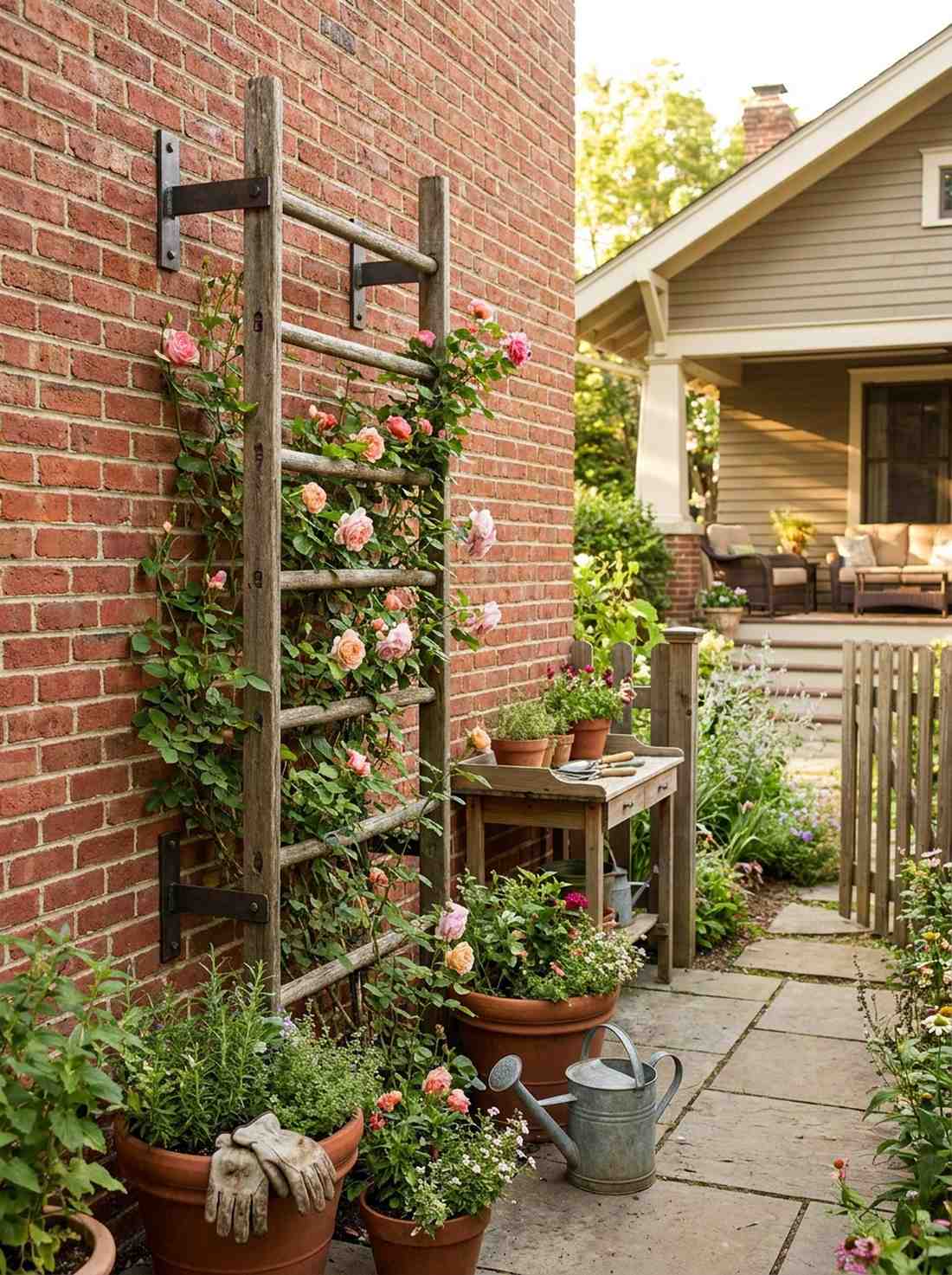 wall mounted espalier ladder