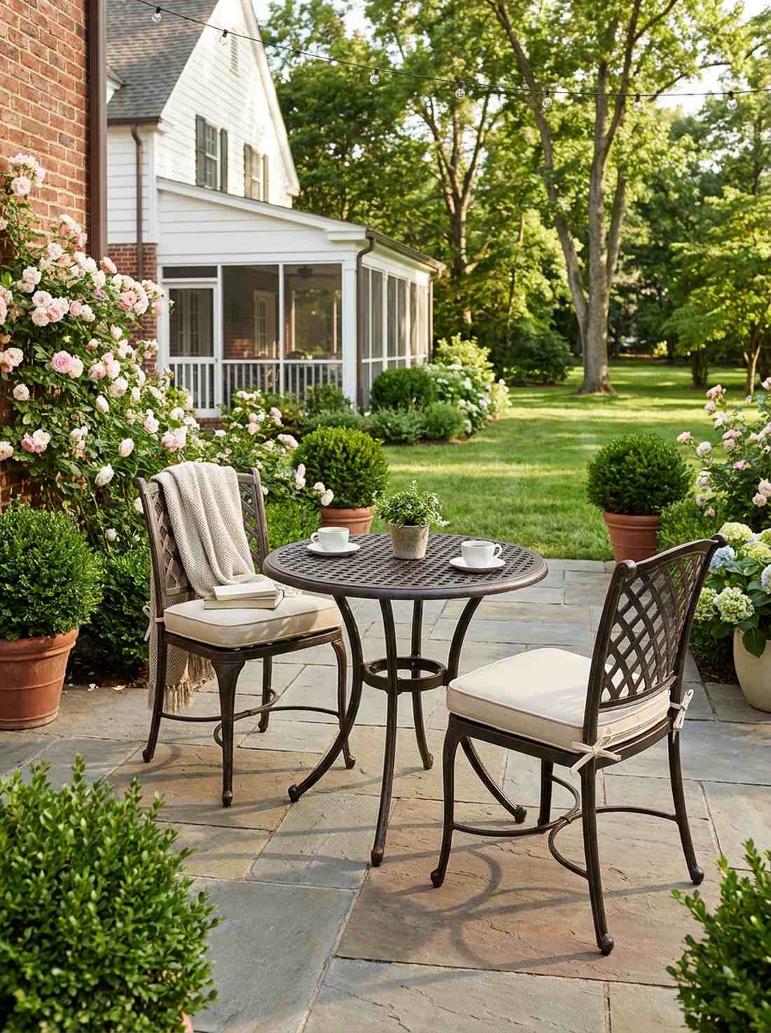 wrought iron bistro sets