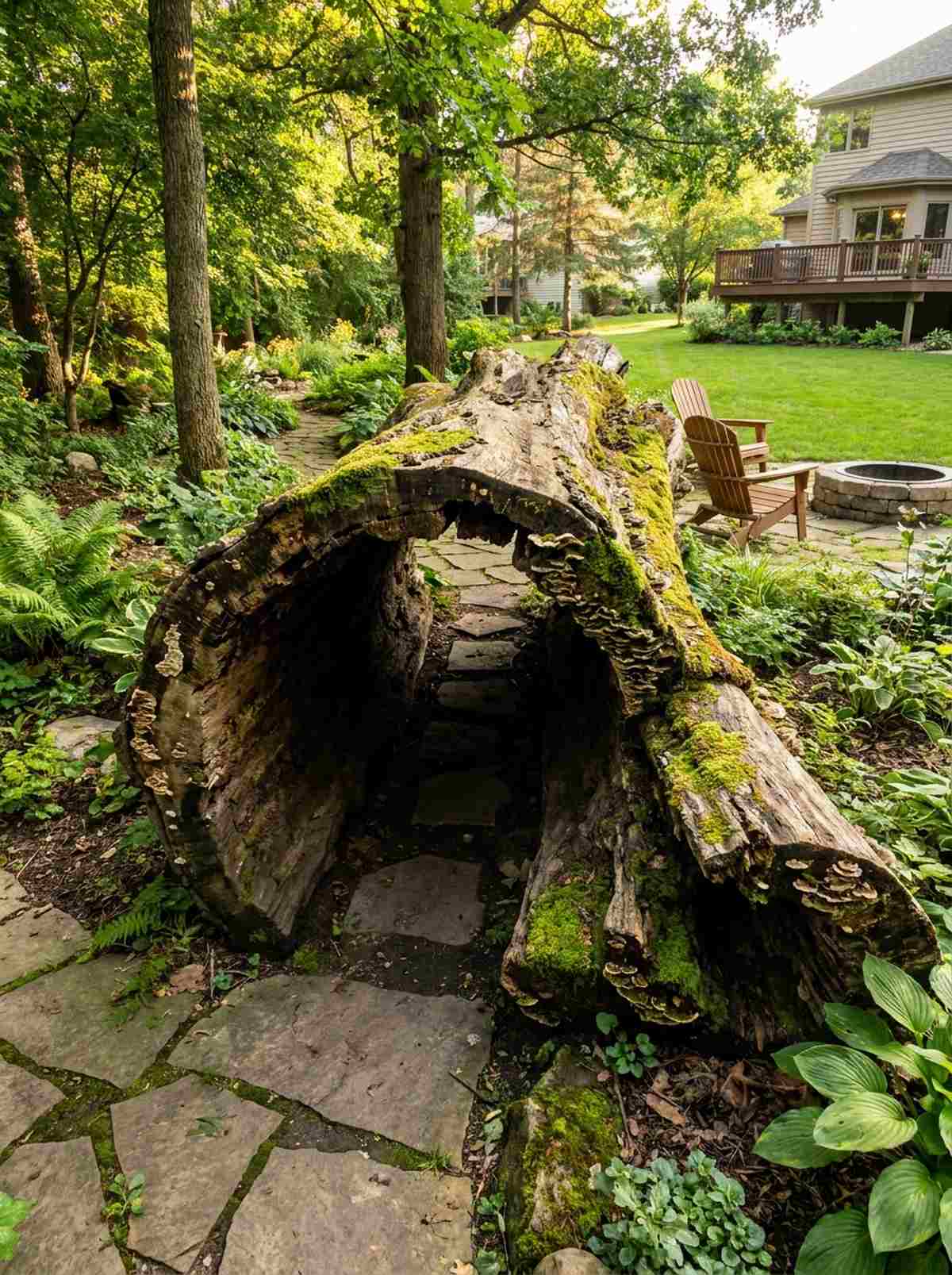 hollow log tunnel passage