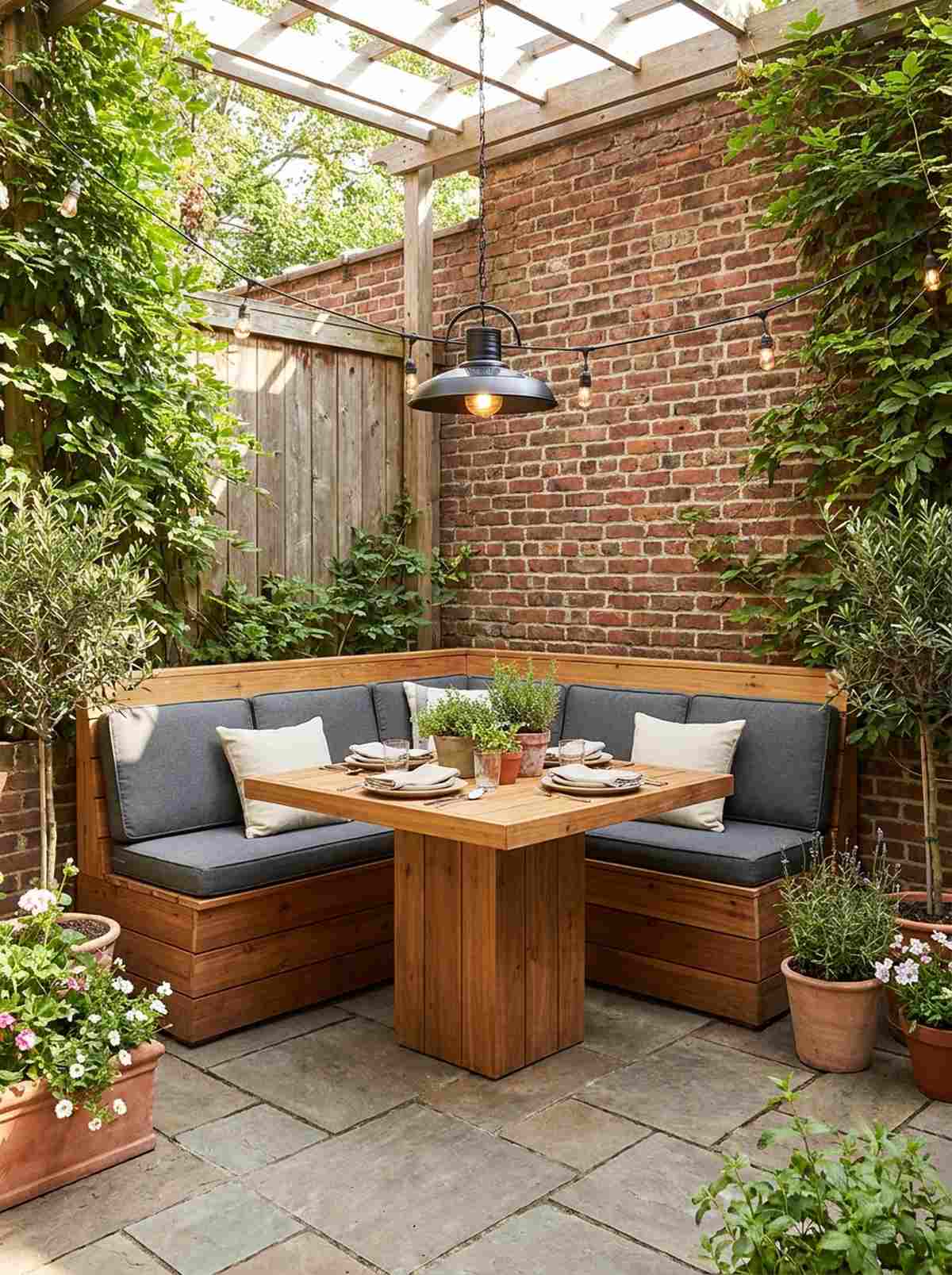 l bench corner dining
