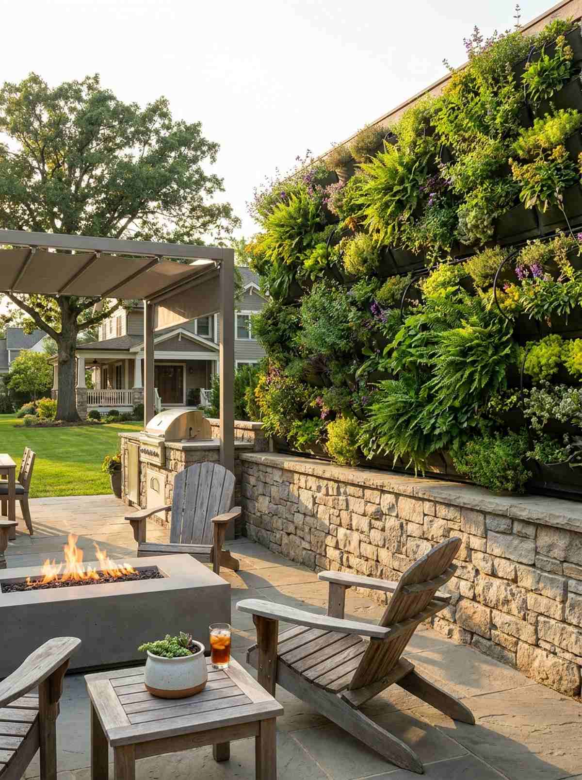 living wall stone base