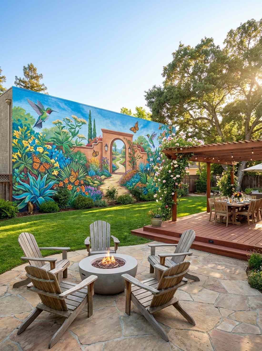 painted mural art on outdoor walls