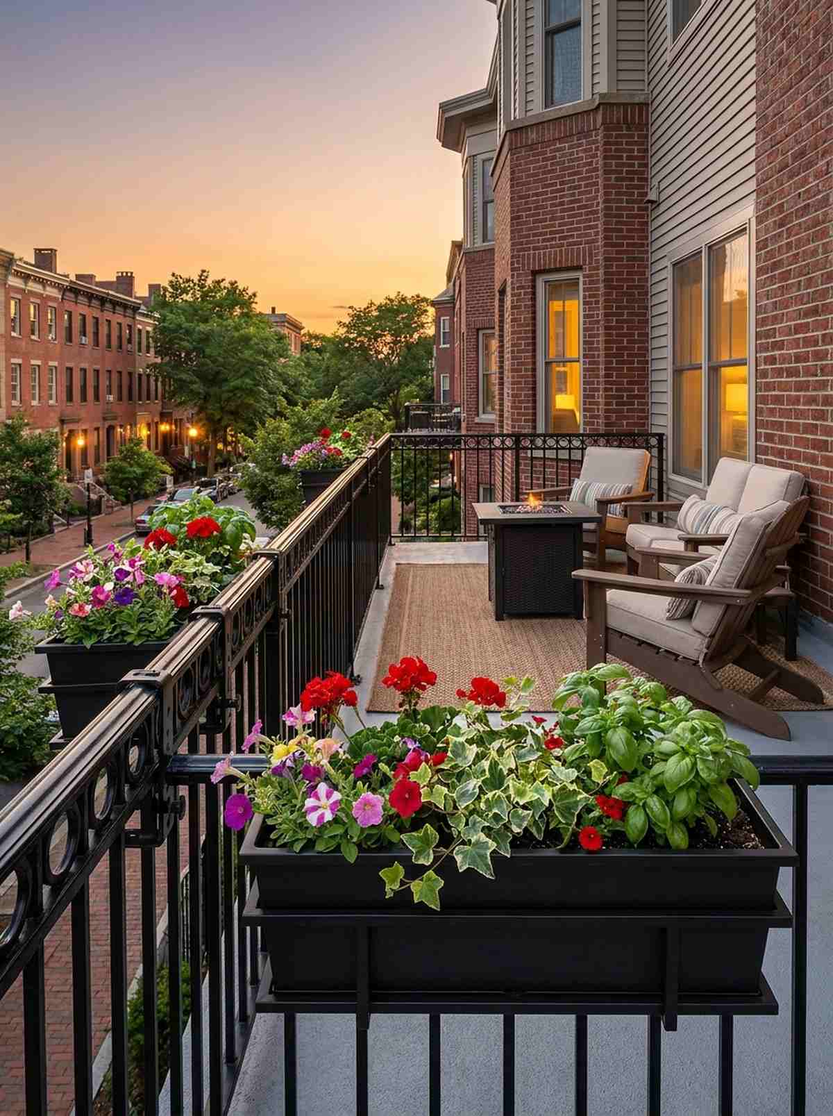 railing mounted planter box