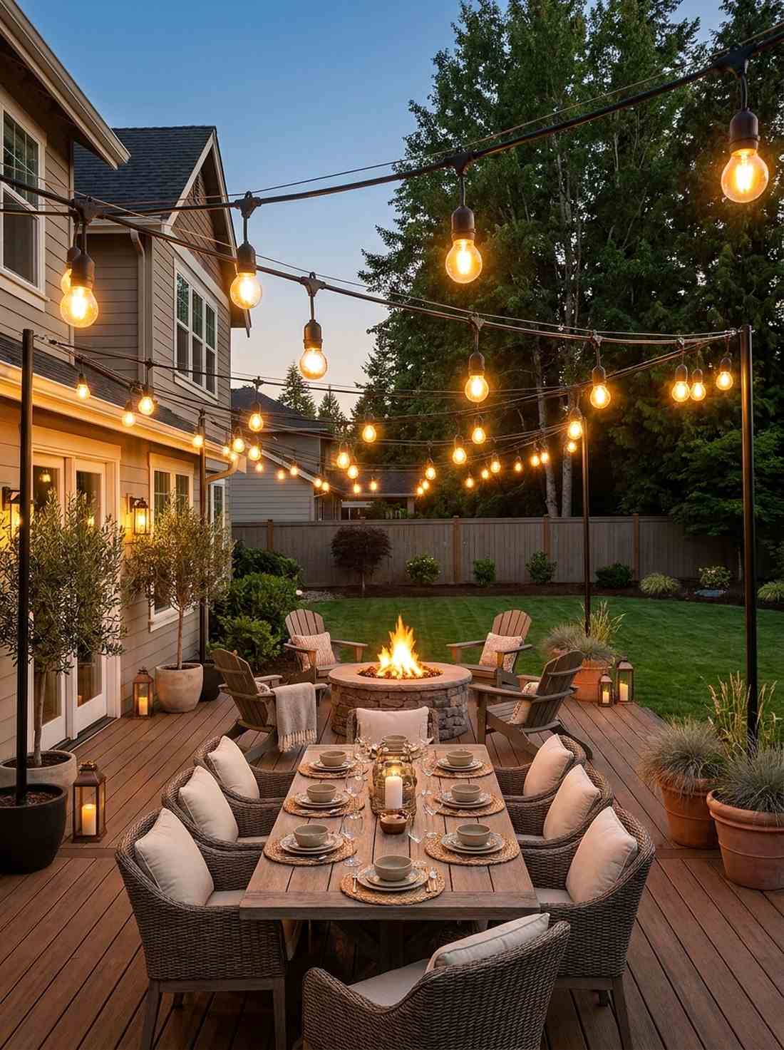 string lights with cafe bulbs