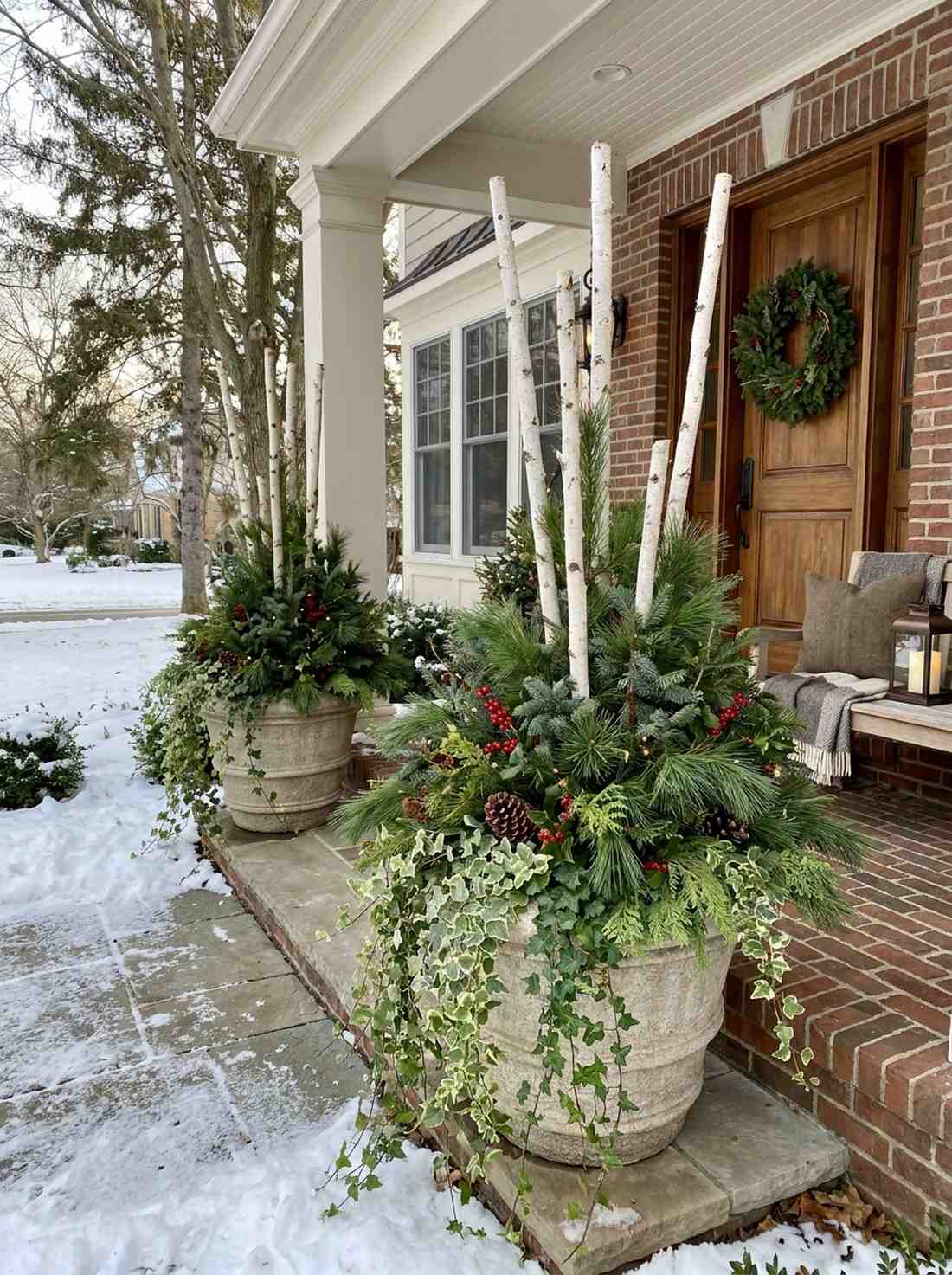 winter container layering