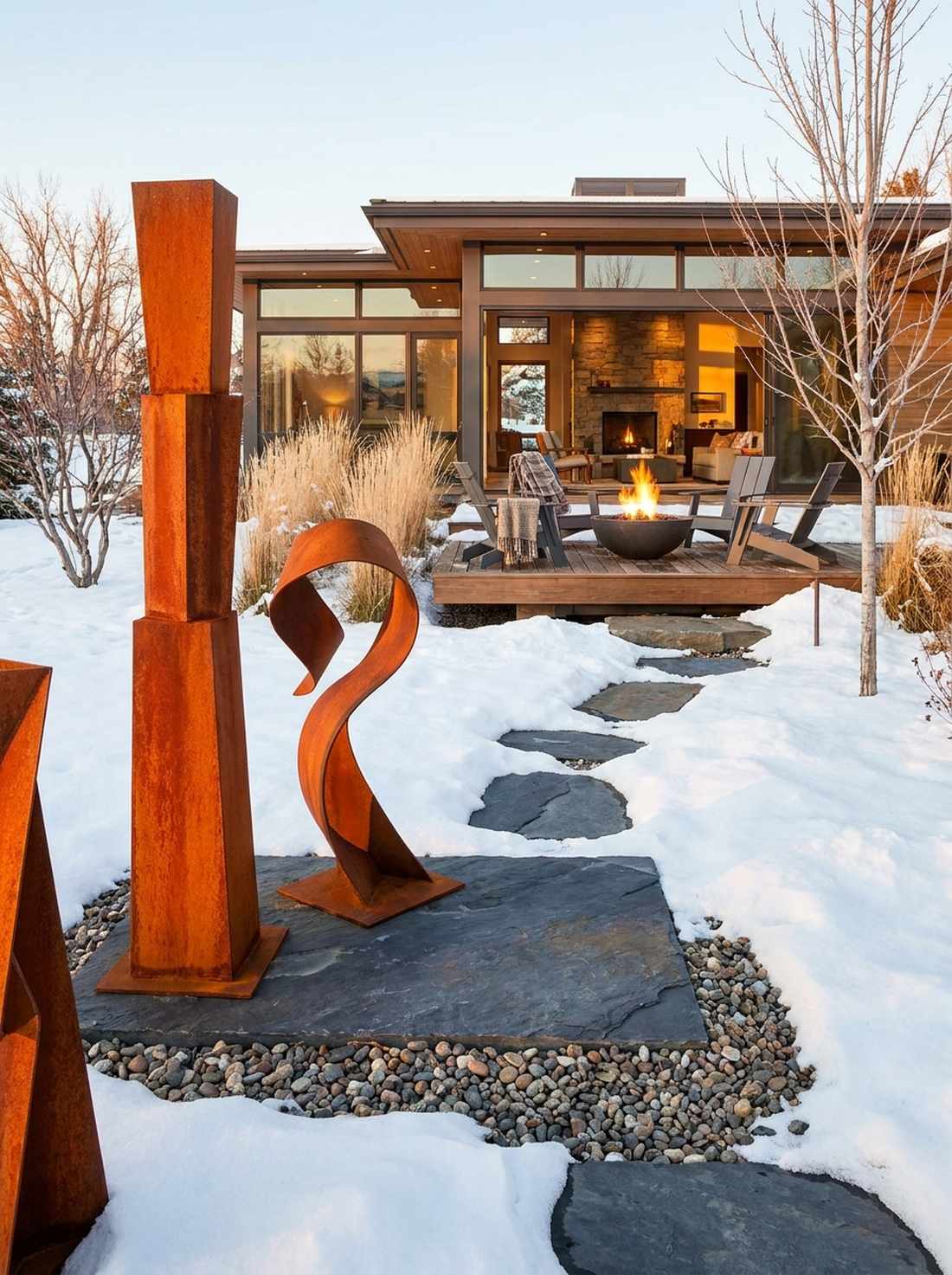 corten steel sculptures