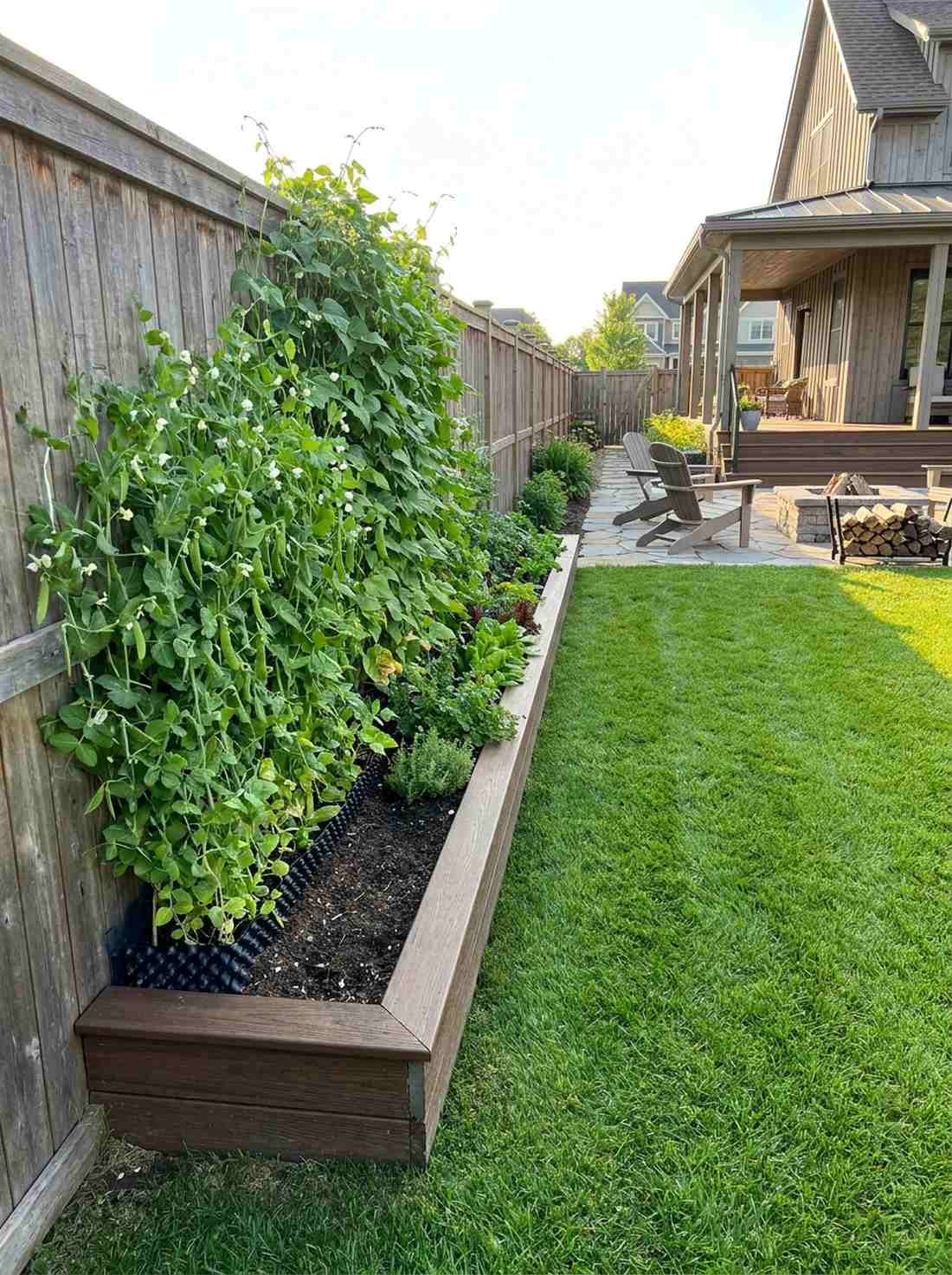 fence line narrow bed