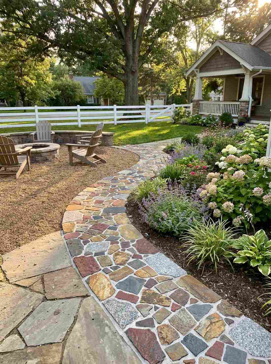 mixed stone mosaic edging