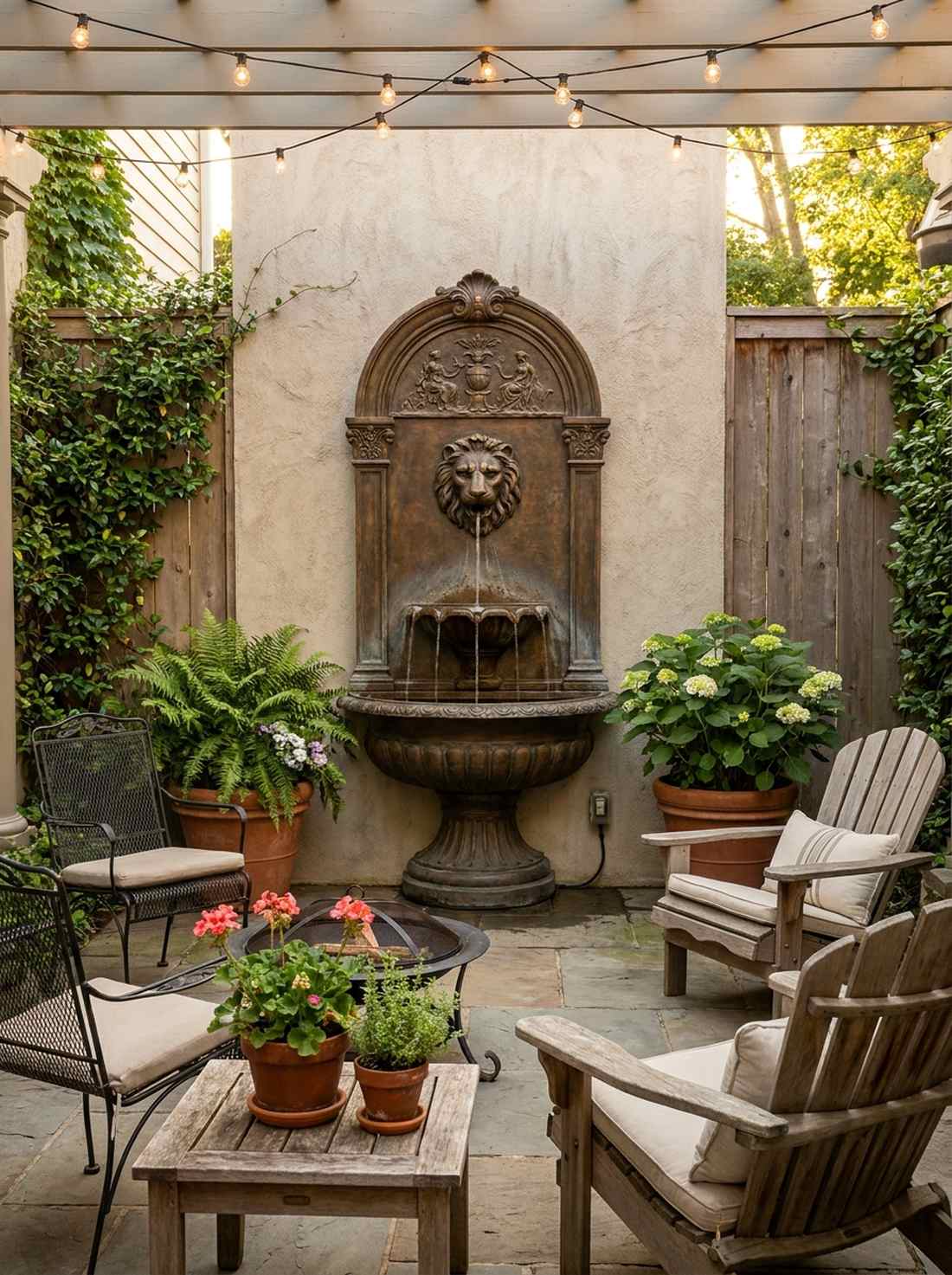 ornate wall fountain