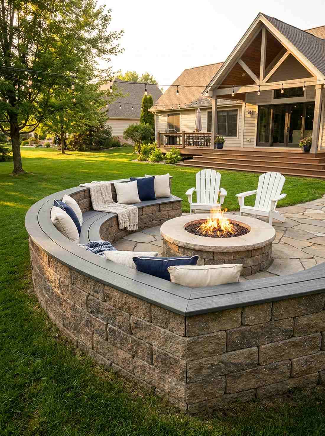 perimeter wall benches