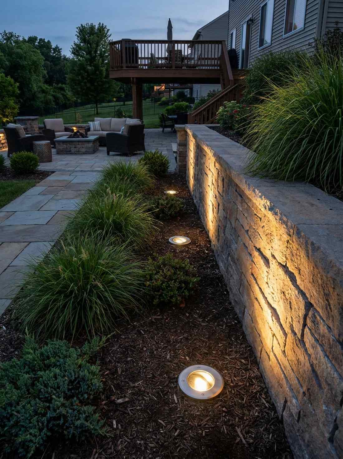asymmetric wall wash wells