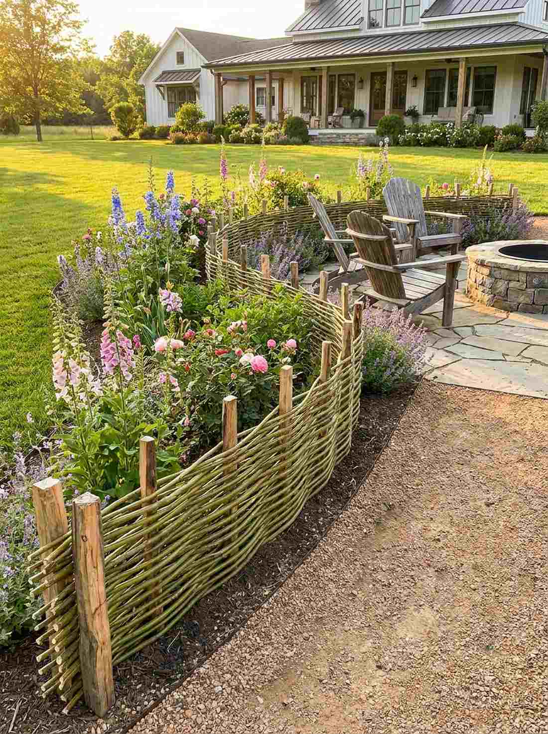 branch twig garden edging