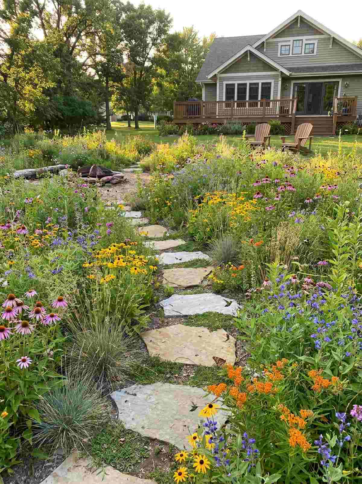 native plant meadow path
