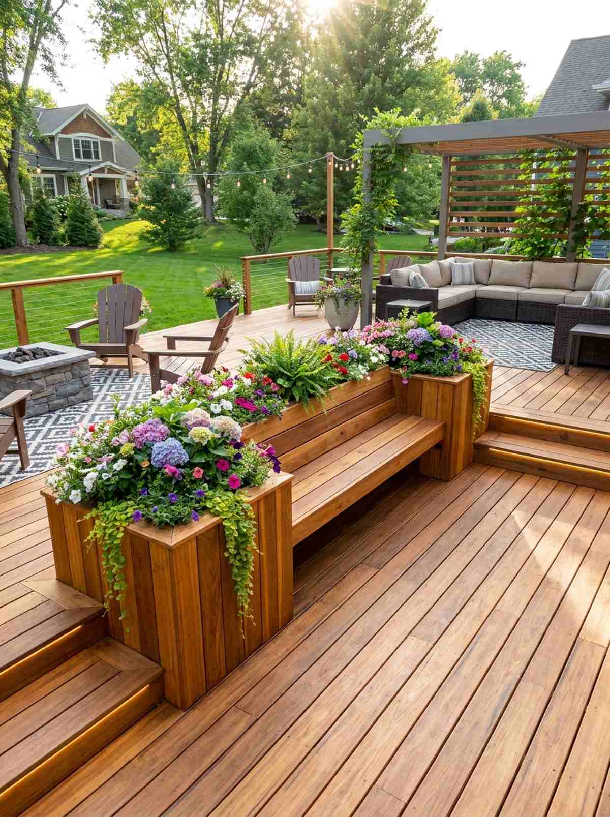 planter box bench combos