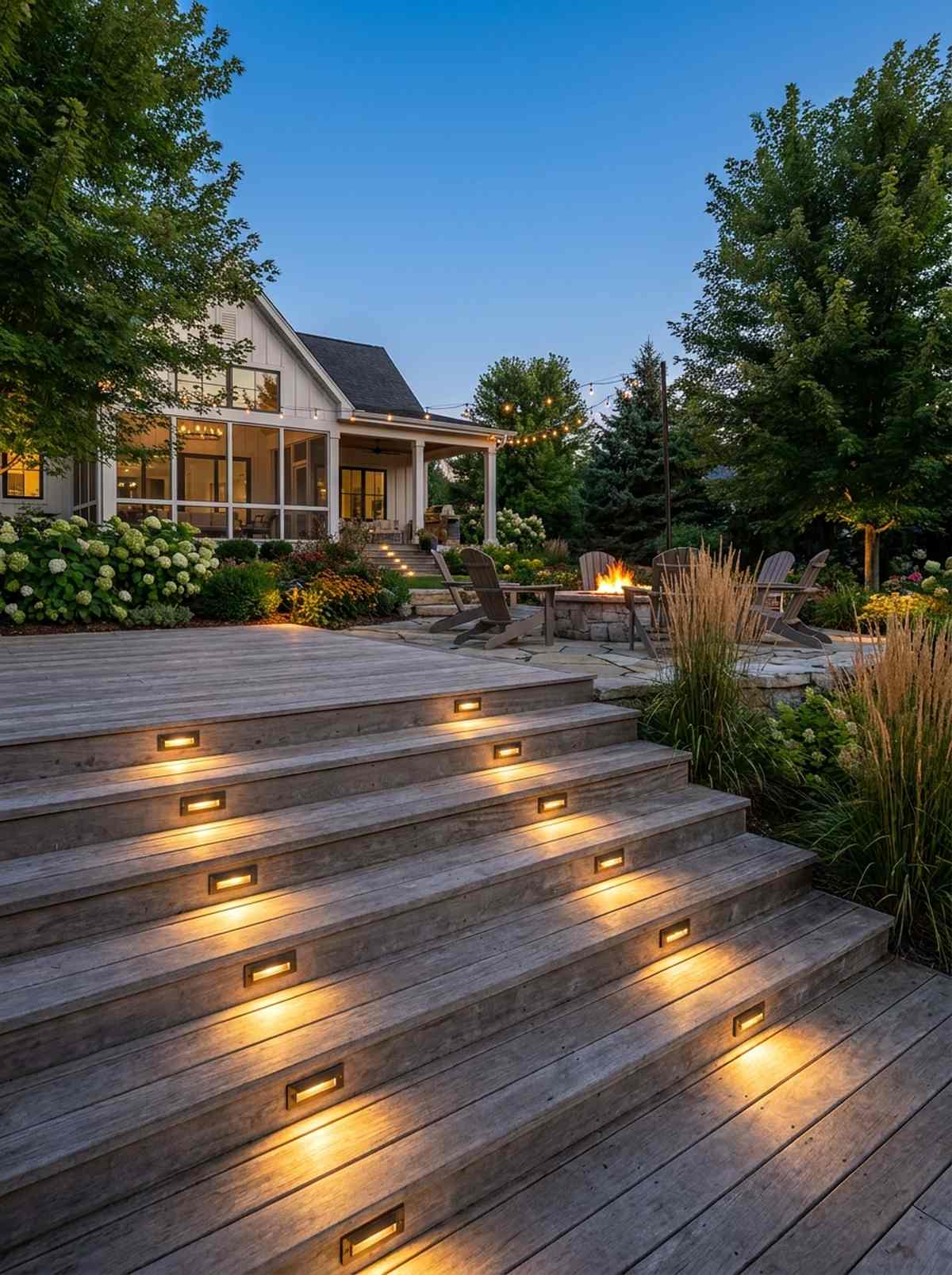 riser lighting installation