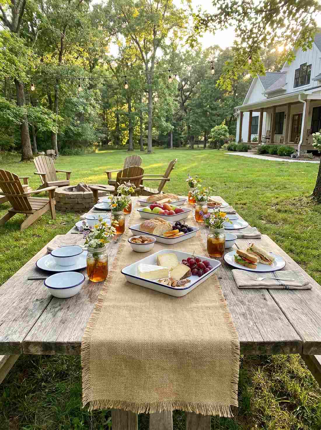 rustic farmhouse garden party