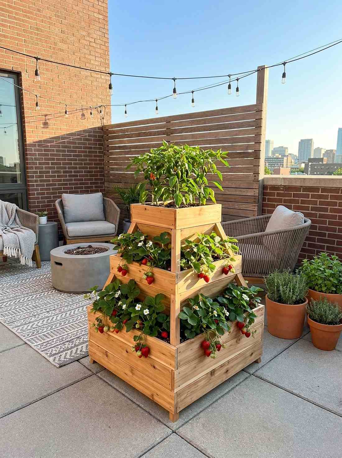 stacked tiered planter