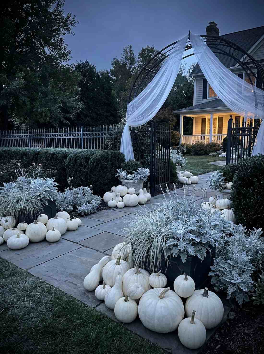 all white ghostly garden scheme