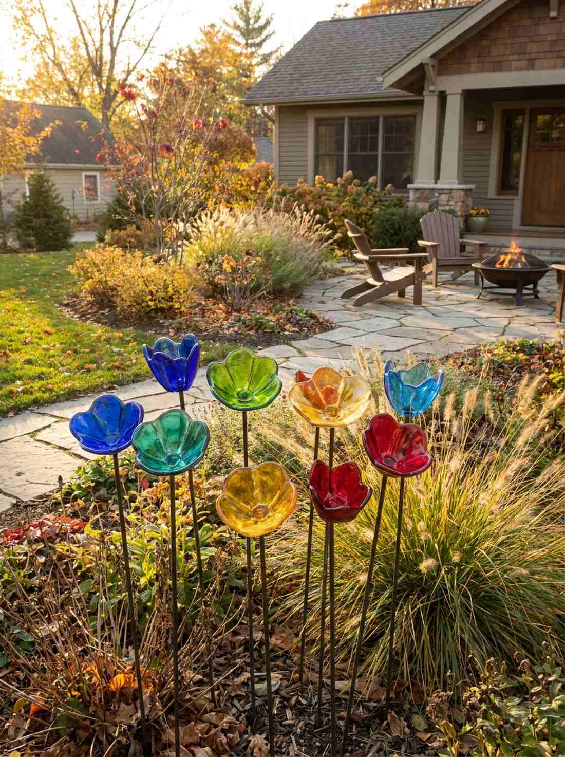 fused glass stakes