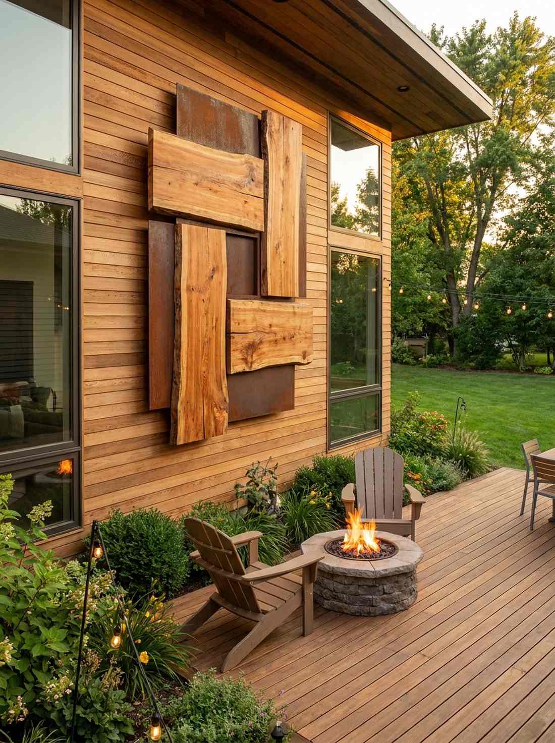metal and wood combination sculptures