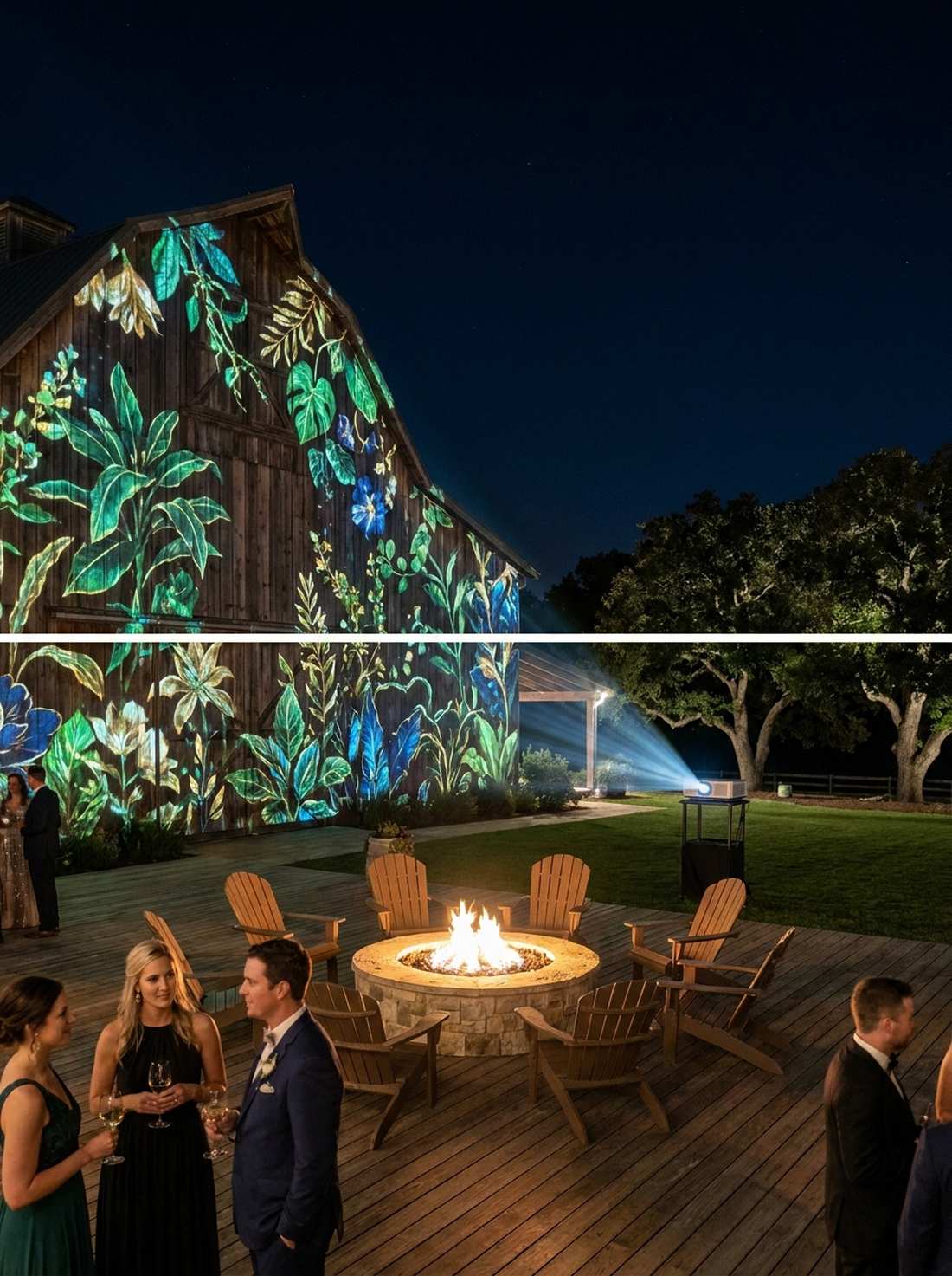 projection mapping on venue surfaces