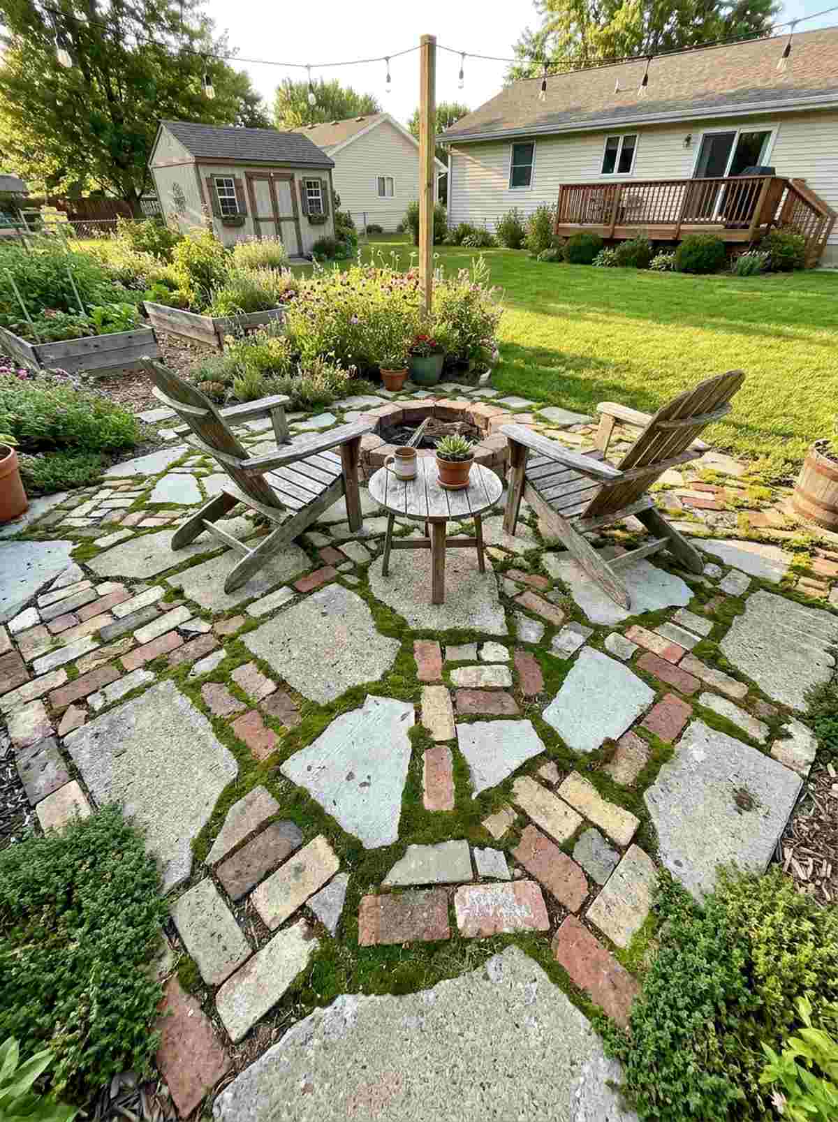 recycled material paver assembly