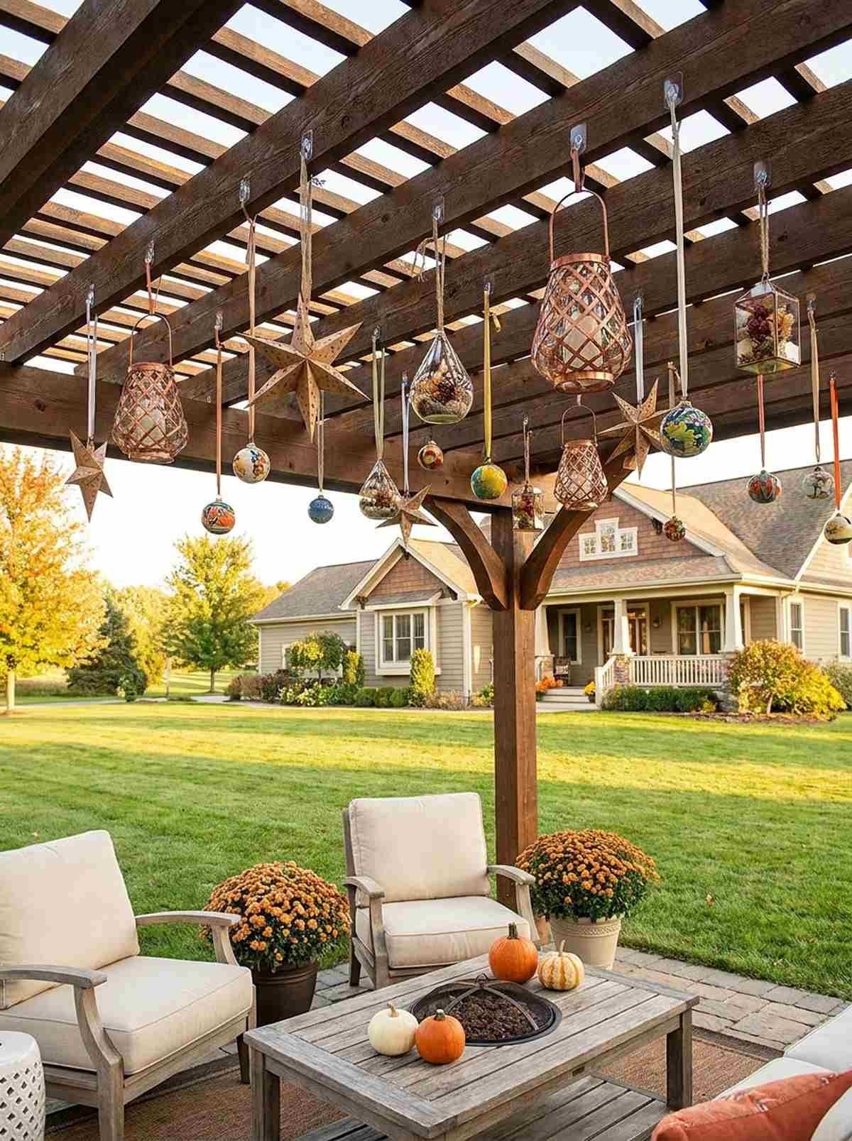 seasonal ornament display