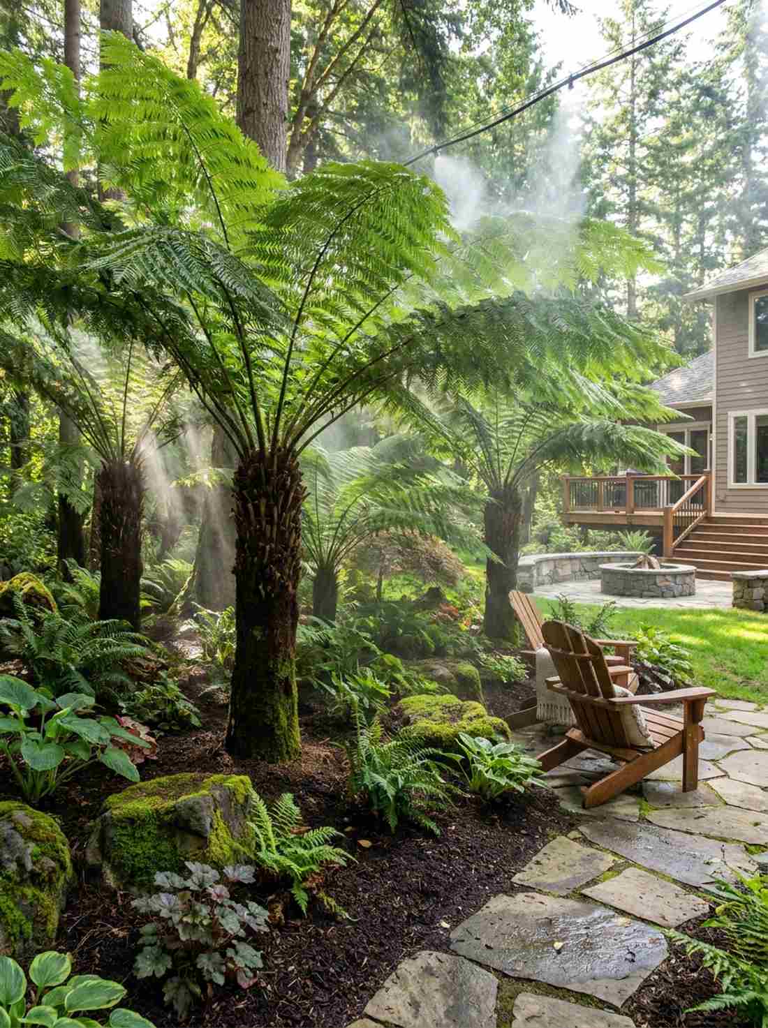 soft tree fern tropical layers