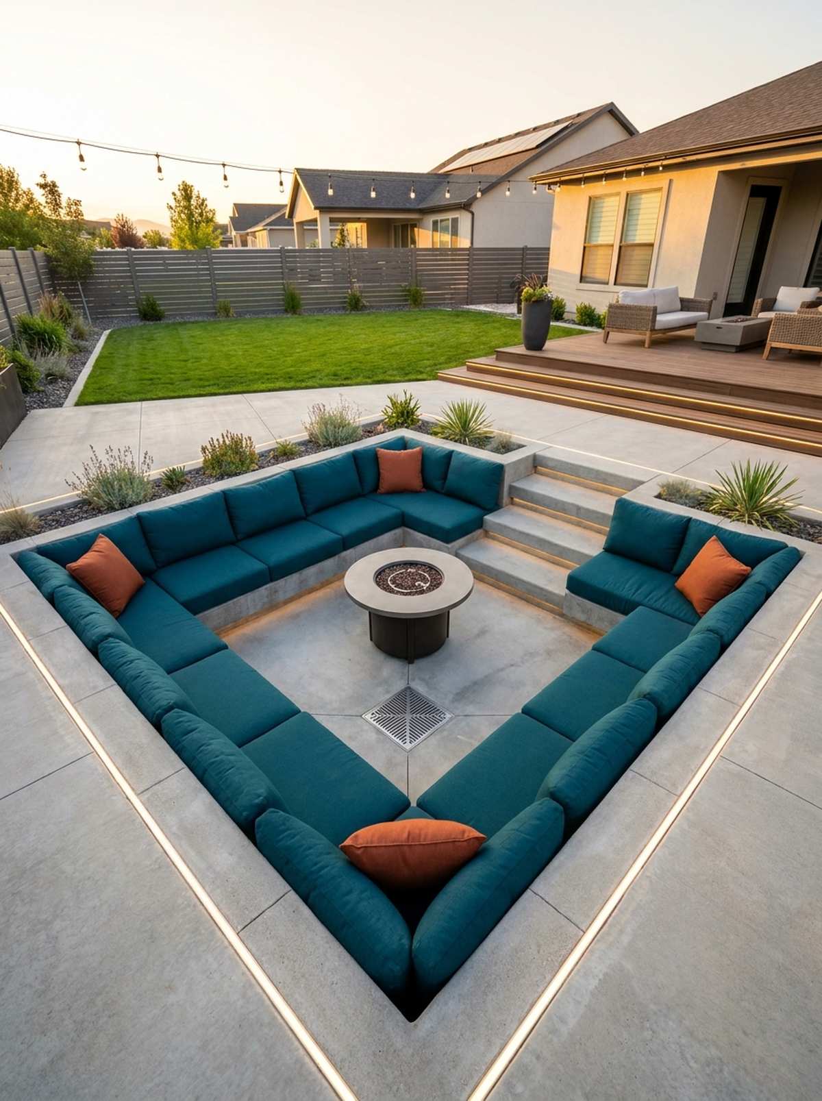 sunken lounge pit