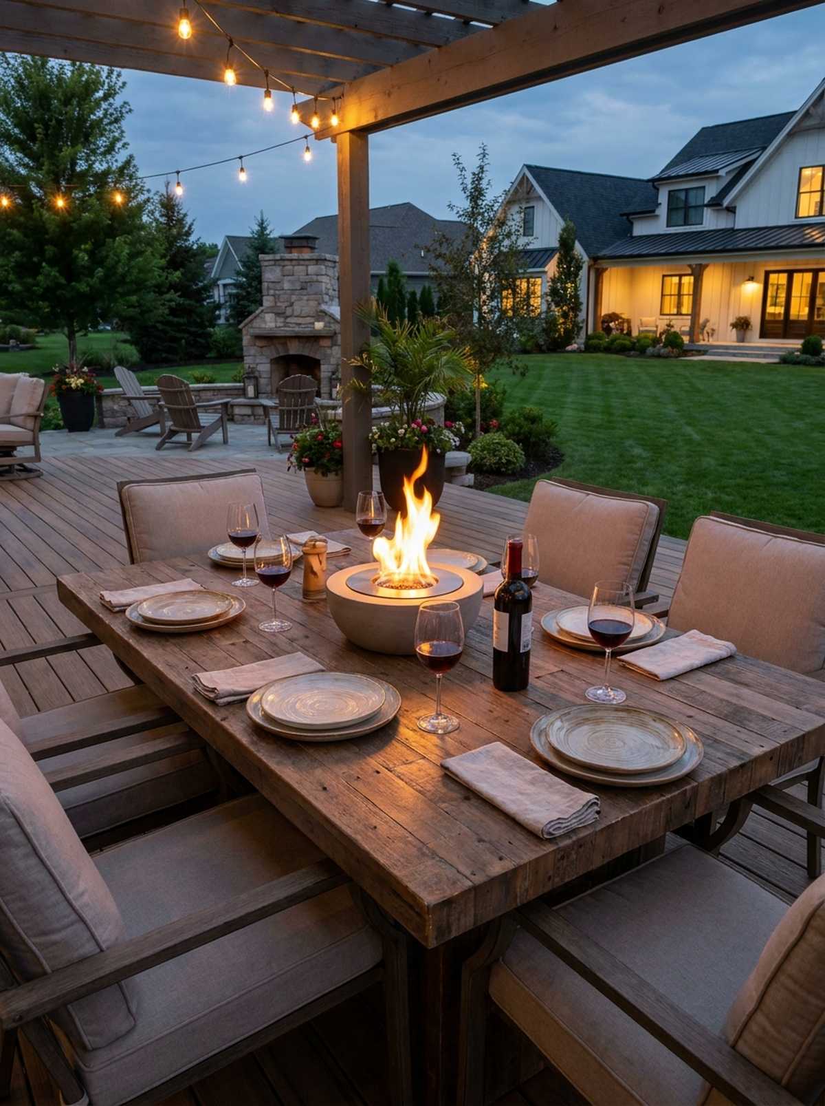 tabletop fire bowl for dining tables