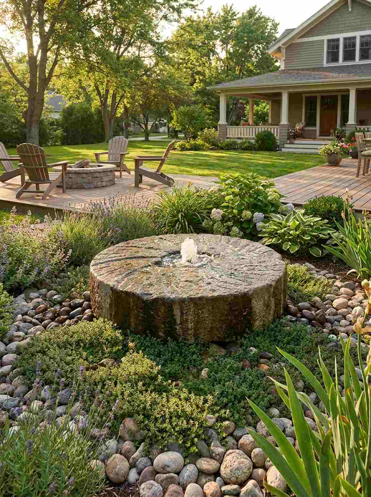 millstone fountain accents