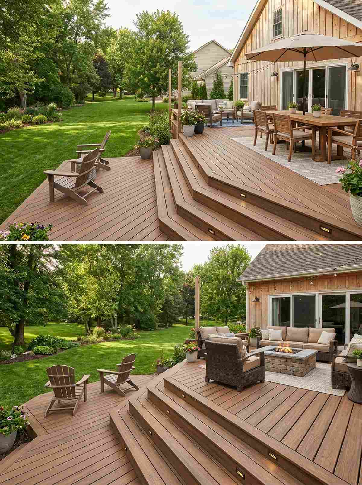 multi level deck zones
