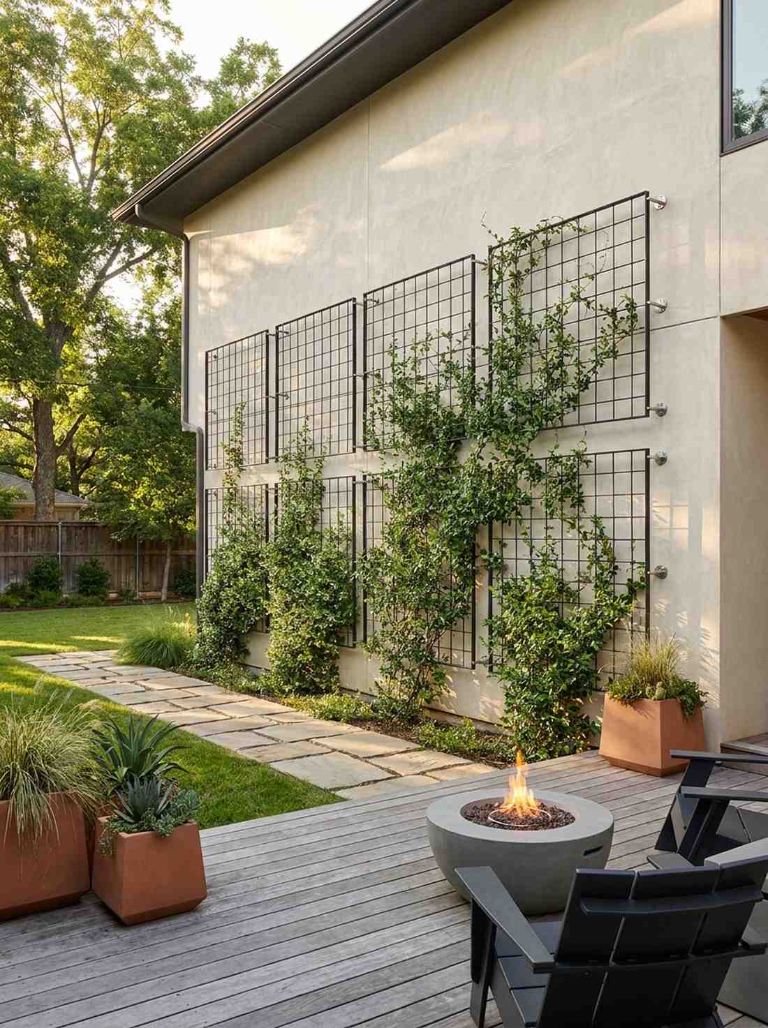 steel grid trellises