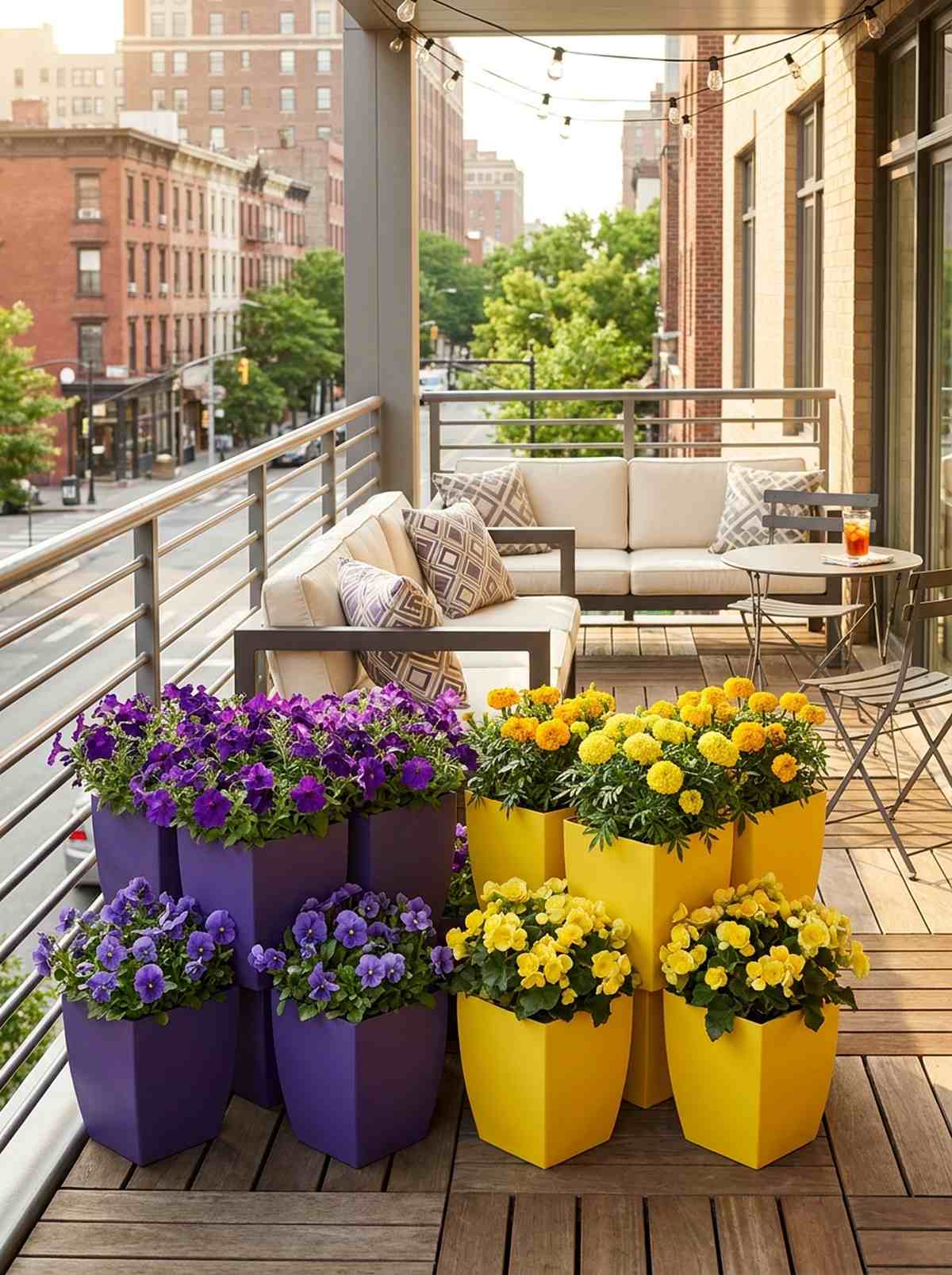 color blocked arrangement