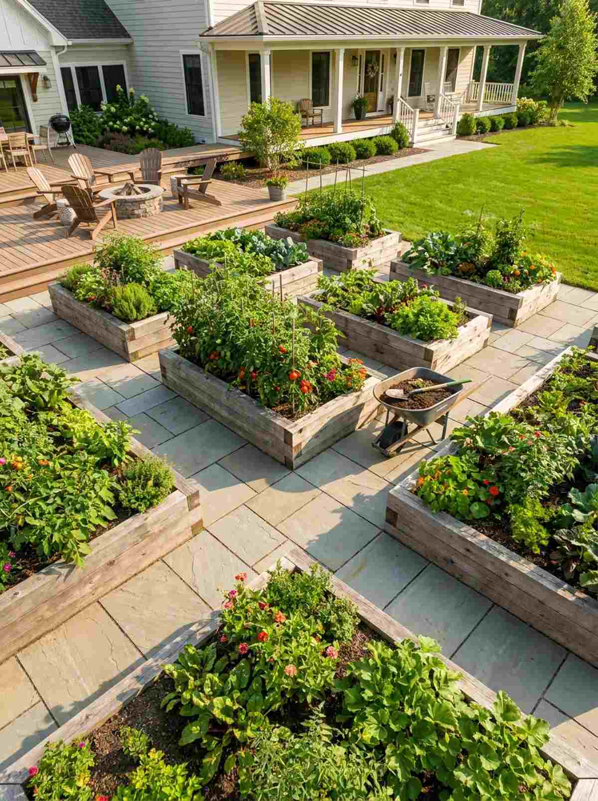 edible garden paver grid
