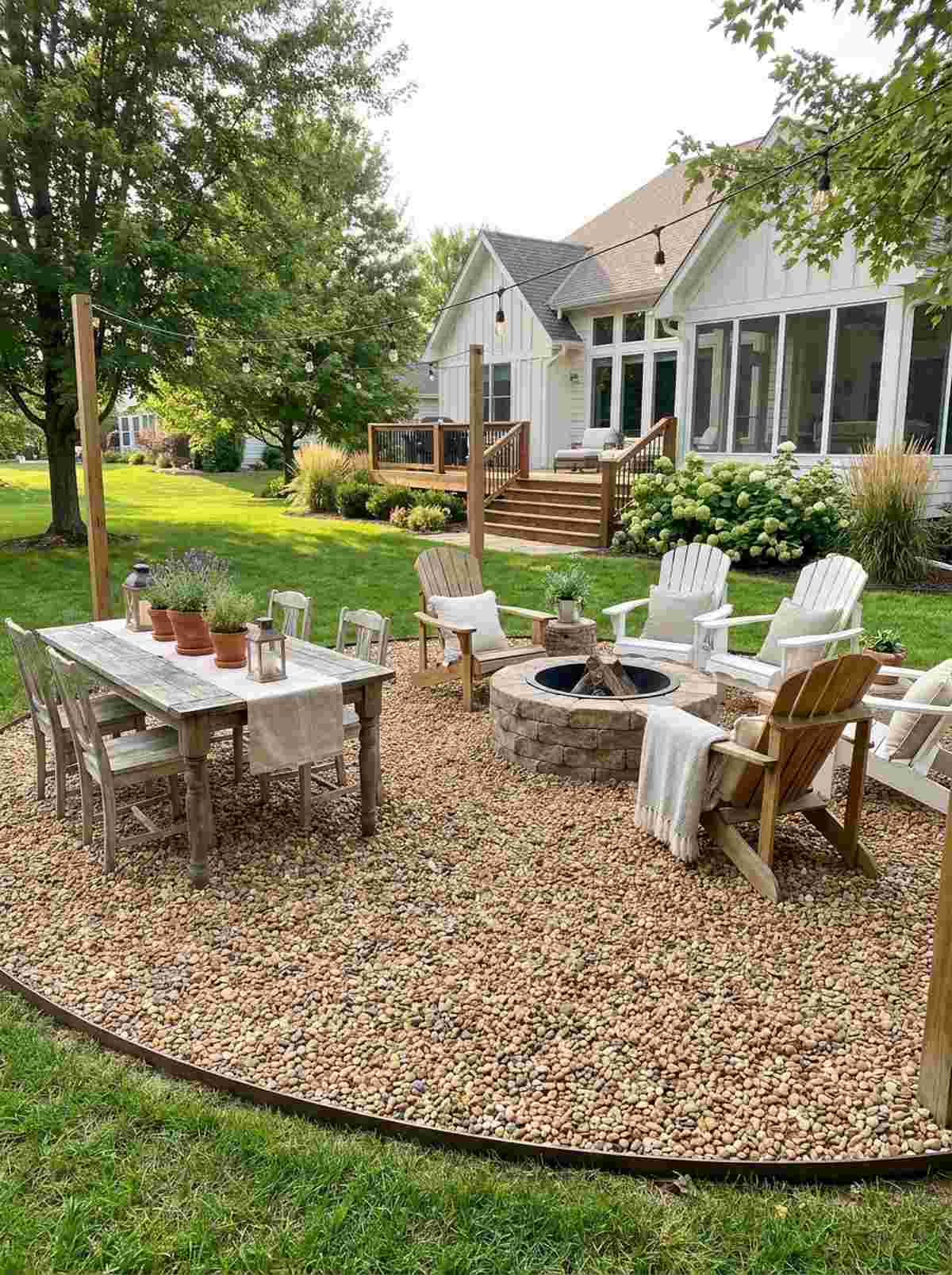 gravel patio surface