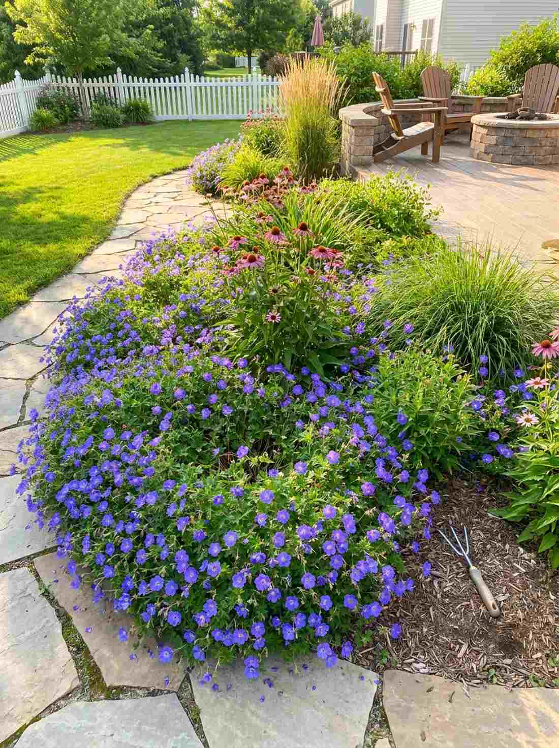 hardy geranium groundcover layer
