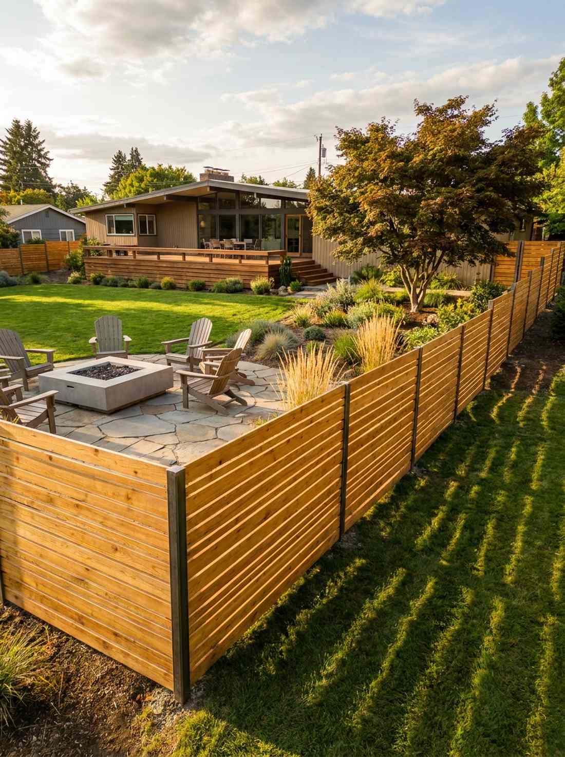 horizontal board fencing