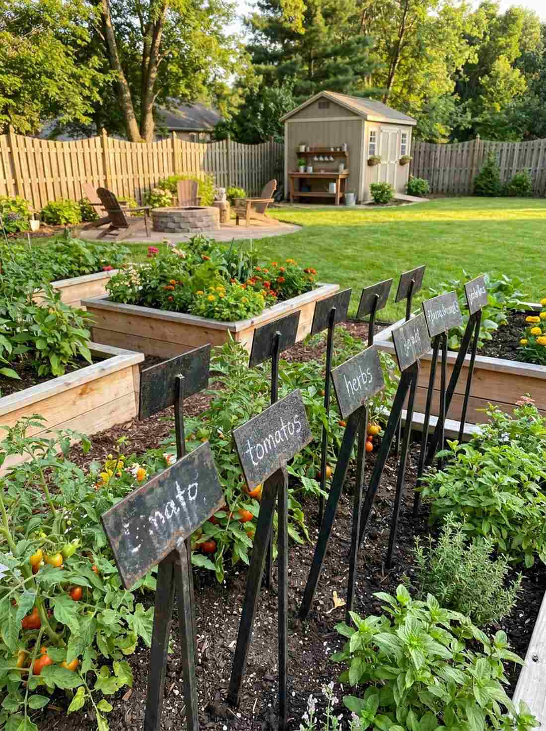 iron plant labels with stakes
