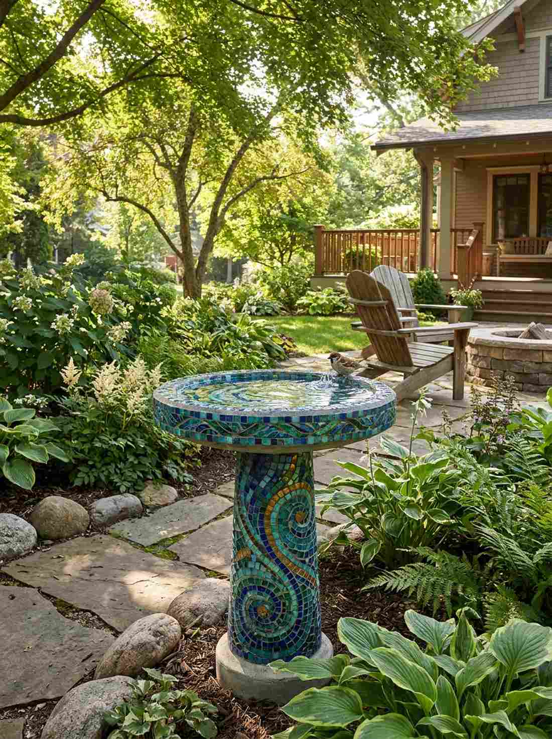 mosaic birdbaths