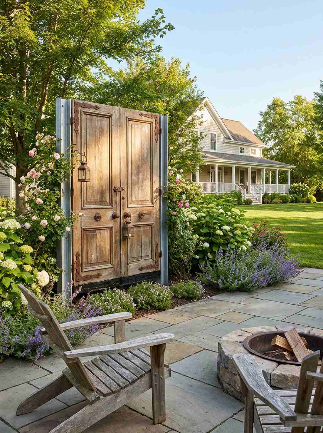 old door garden backdrop