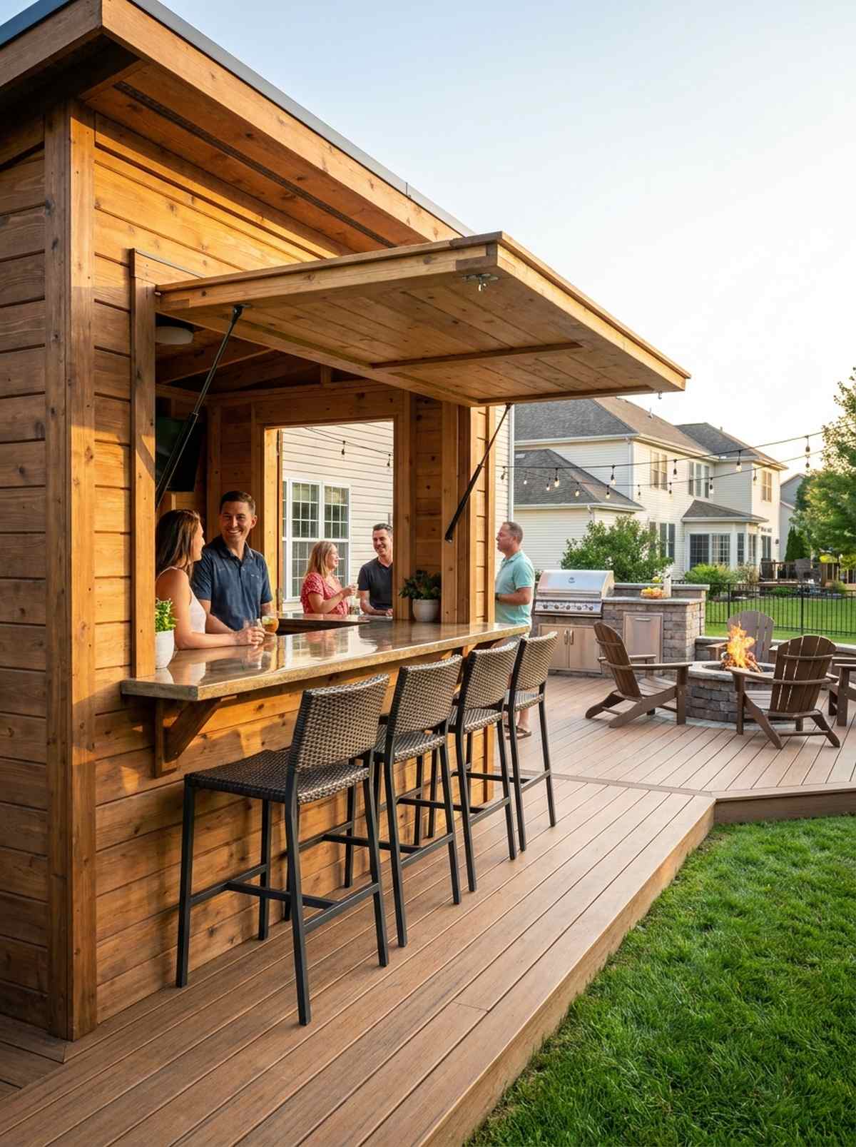 outdoor bar shed