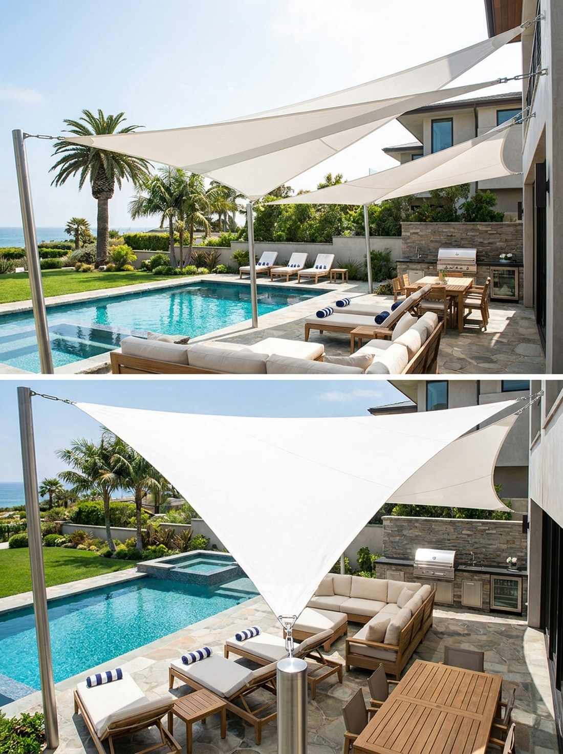 white sail shade canopies