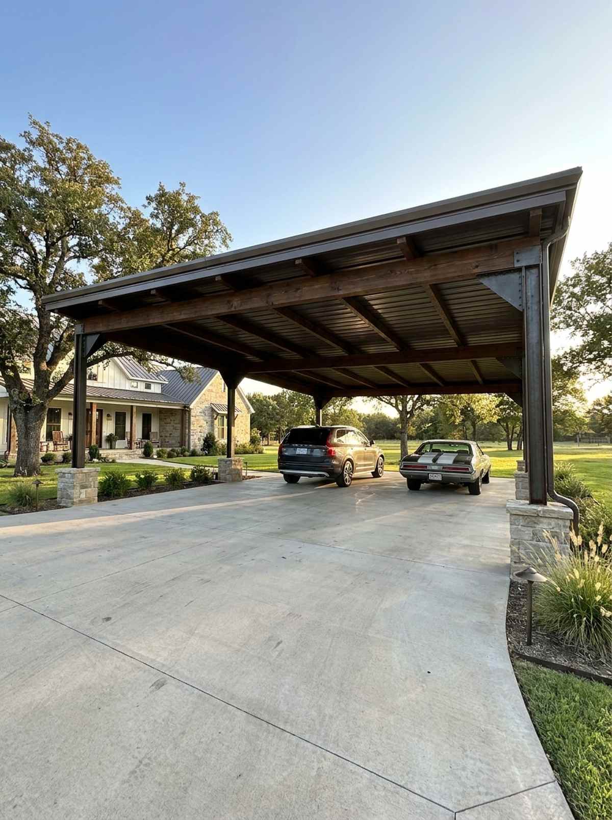 auto court carport pergola