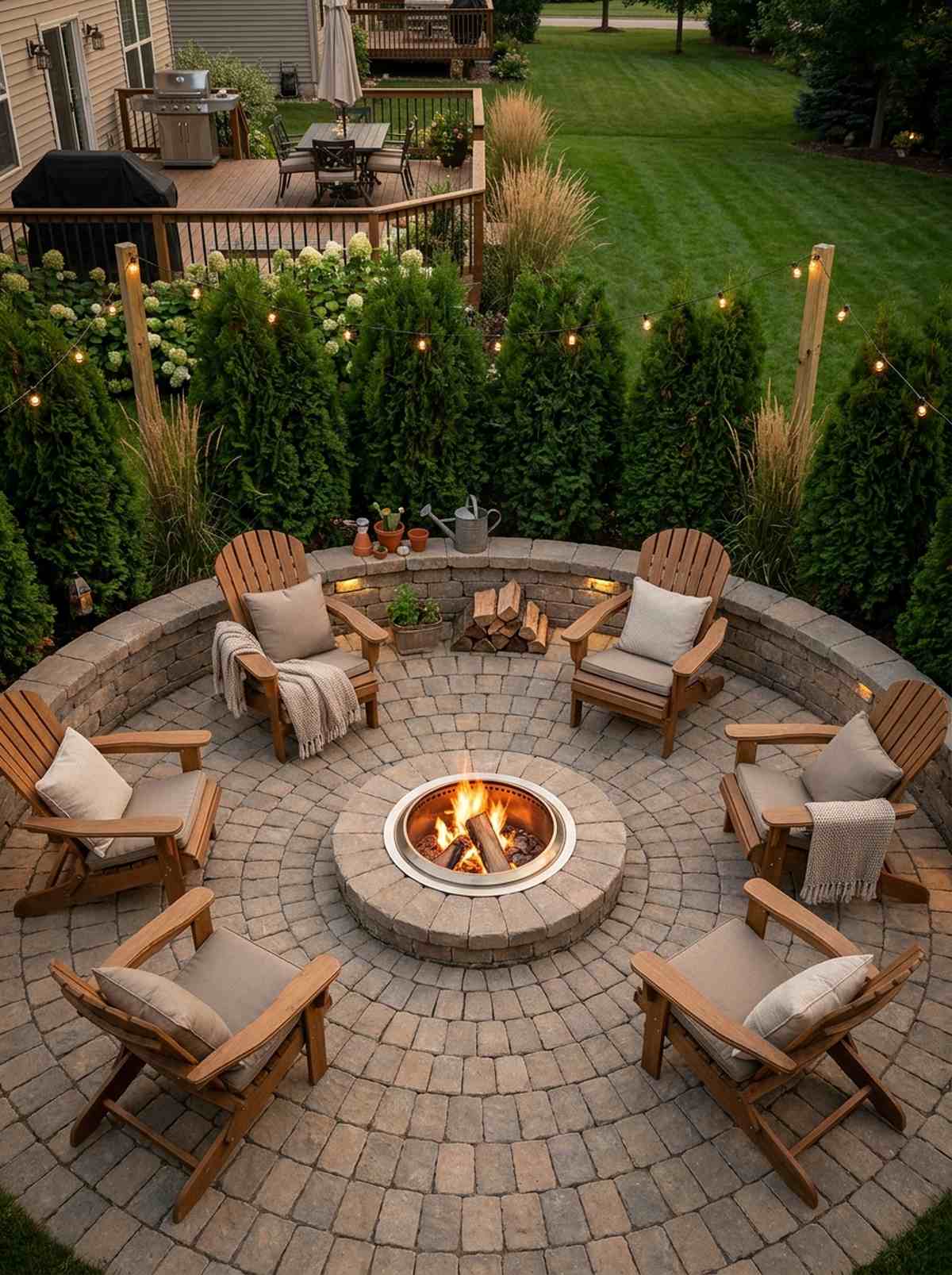 fire pit conversation circle