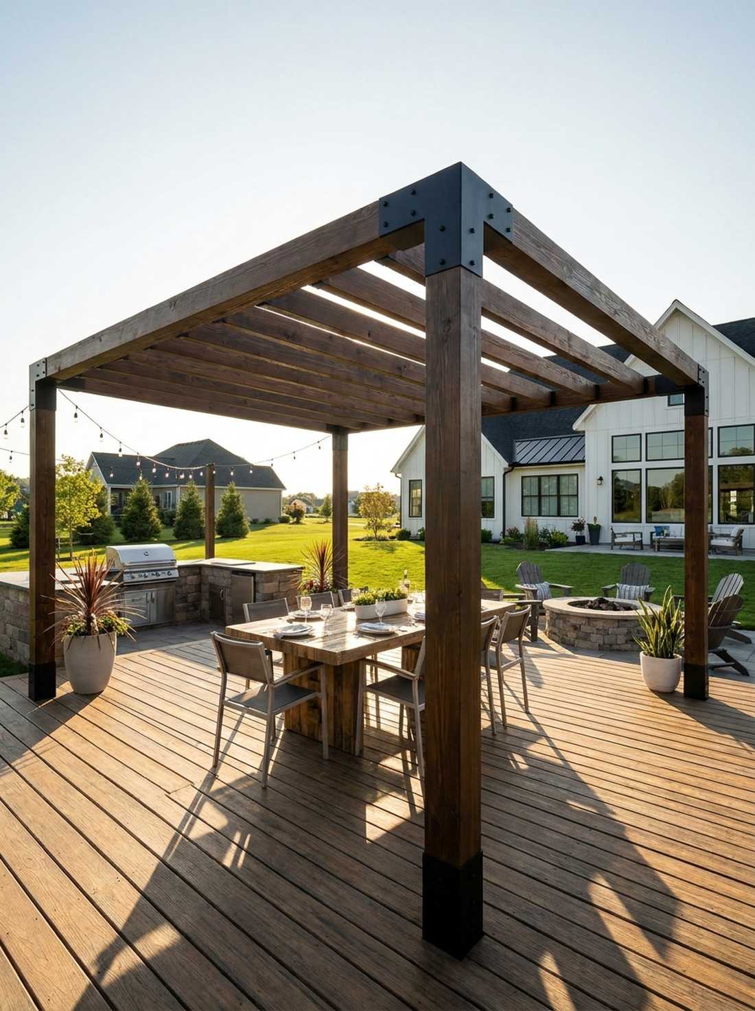 geometric pergola frames