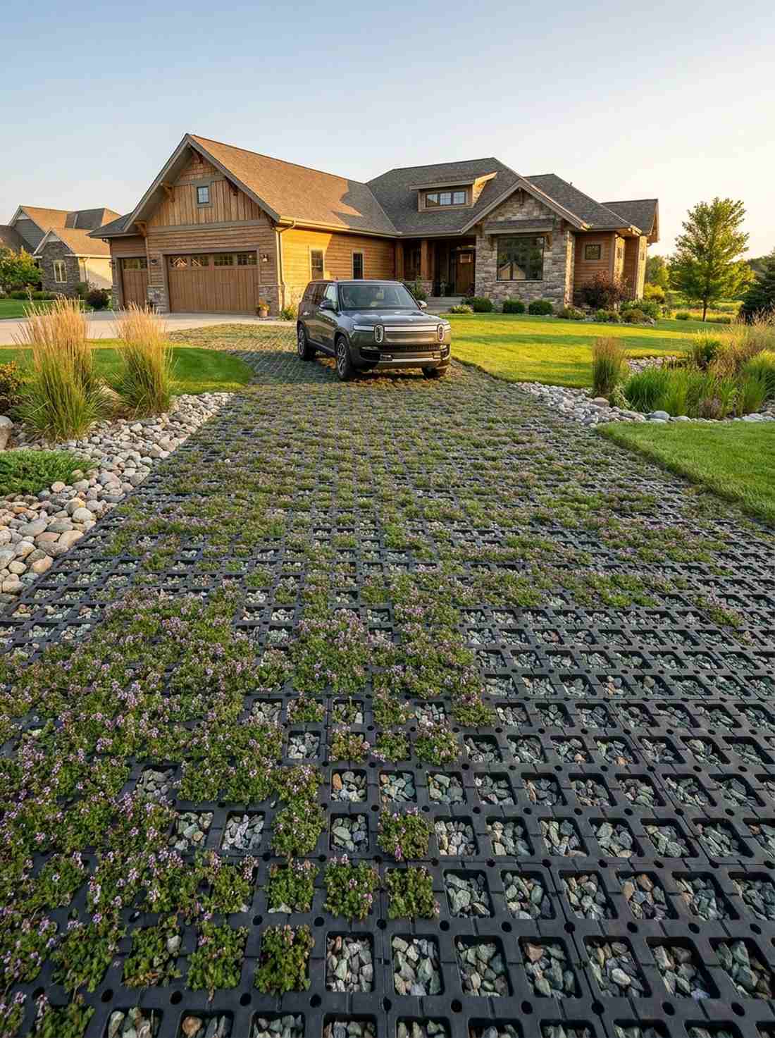 permeable driveway integration