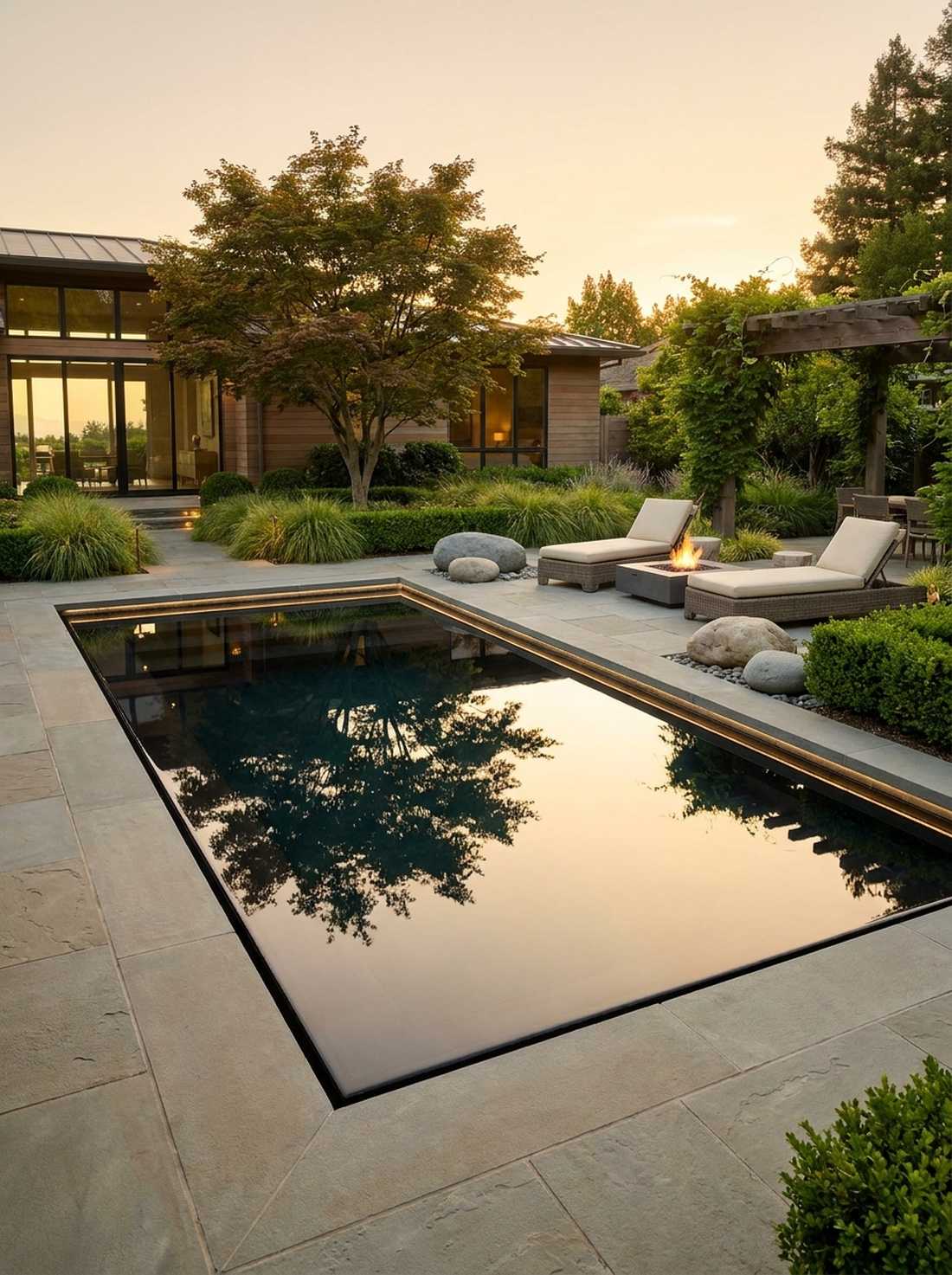 reflecting pool elegance