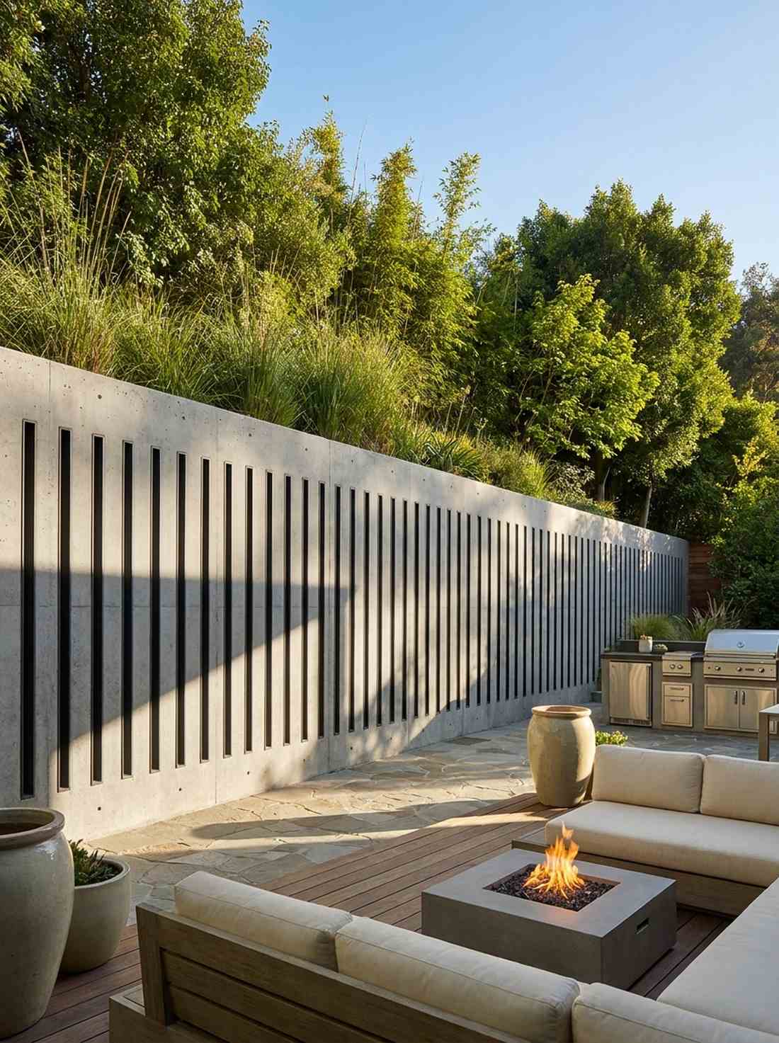 vertical concrete screen wall